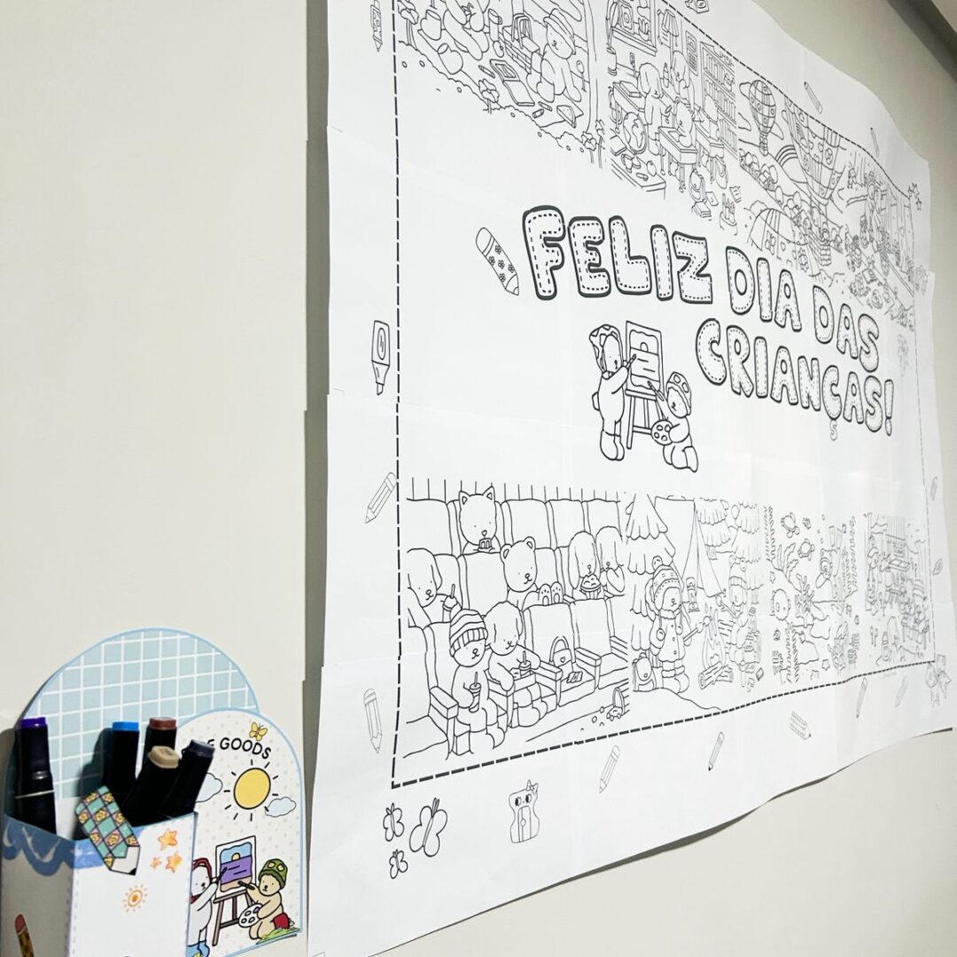 Painel para colorir (BobbieGoods) dia das crianças